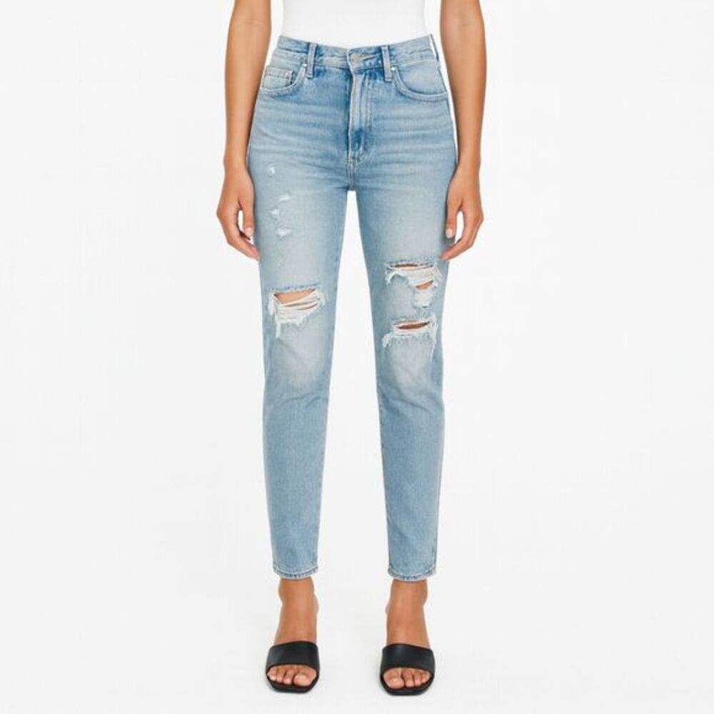 Agolde Roxanne Super High Rise Skinny Jeans Women’s 26 Dreamer Distressed Denim